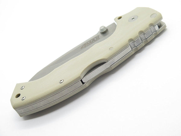 Cold Steel 4-Max Stonewashed CPM-20CV Desert Tan G10 Folding Knife