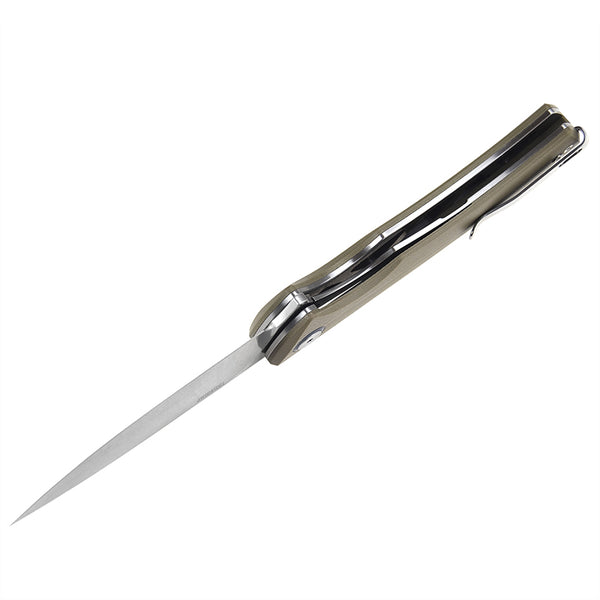 Harnds Talisman CK9168WS-S 14C28N Steel G10 Liner Lock Ball Bearing Pivot Folding Knife