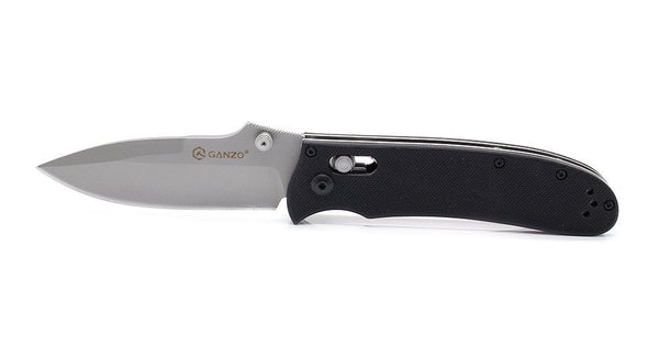 GANZO G704-BK Beadblast 440C Black G10 Folding Knife