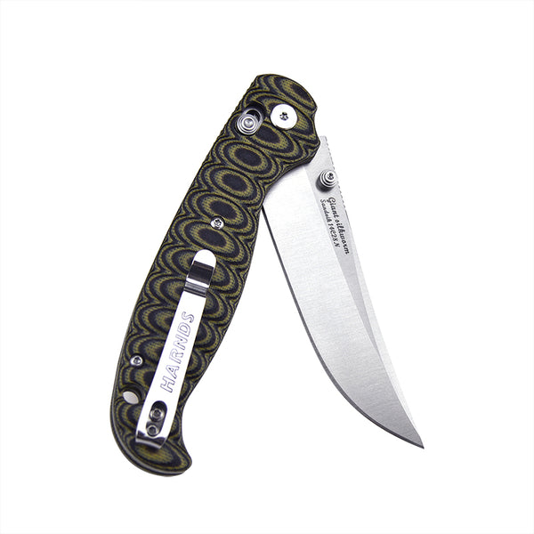 Harnds Giant Silkworm CK3501BY-S 14C28N G10 Folding Knife