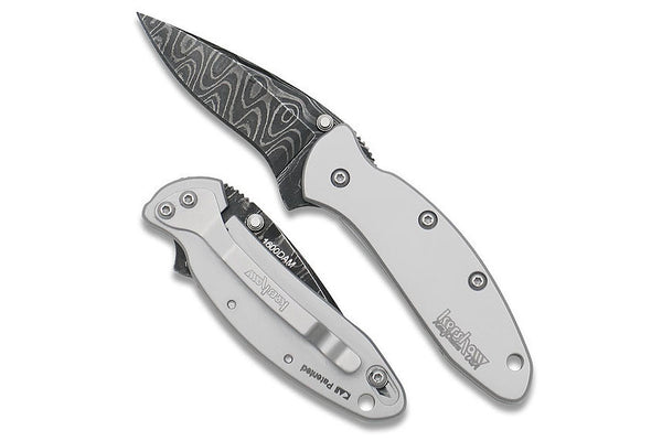 Kershaw 1600DAM Chive Damascus Blade Stainless Steel Handle
