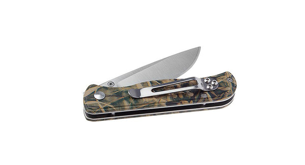 Enlan M021CA Satin 8Cr13MoV Aluminum Scales Folding Knife