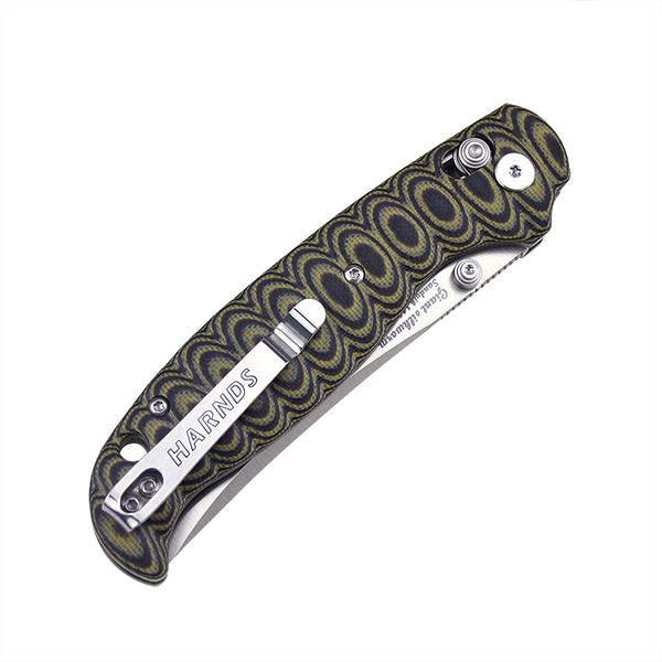 Harnds Giant Silkworm CK3501BY-S 14C28N G10 Folding Knife