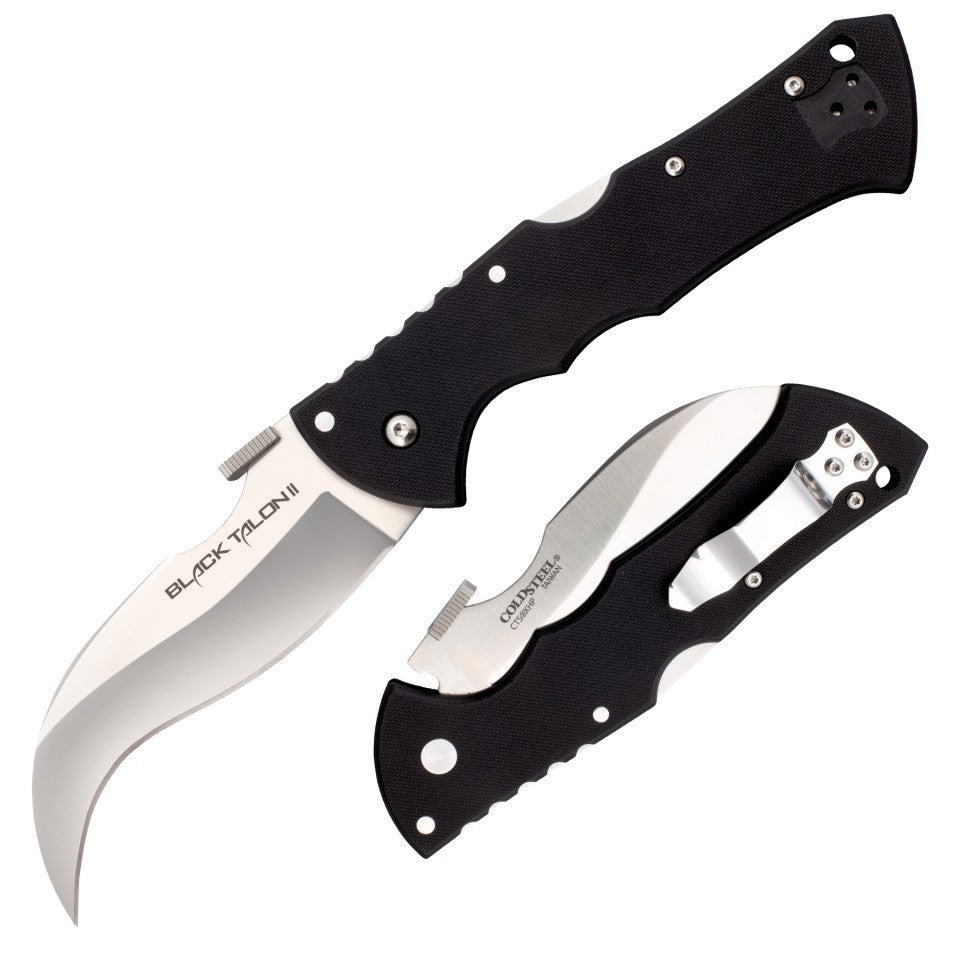 Cold Steel Black Talon 2 Satin CTS-XHP Black G10 Folding Knife