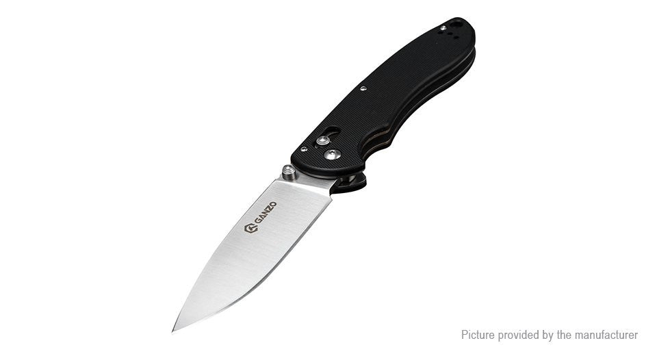 GANZO G740-BK 440C Blade Black G10 Folding Knife