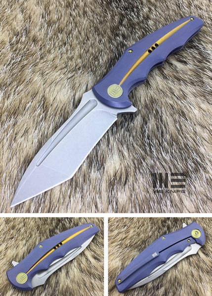 WE Knife 608J Tanto S35VN Titanium Frame Lock Flipper