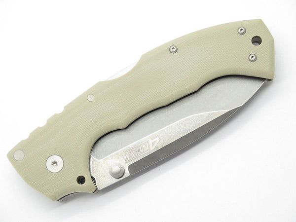 Cold Steel 4-Max Stonewashed CPM-20CV Desert Tan G10 Folding Knife