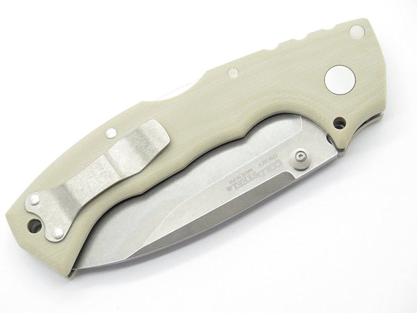 Cold Steel 4-Max Stonewashed CPM-20CV Desert Tan G10 Folding Knife