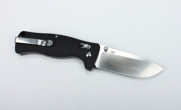 GANZO G720-BK Satin 440C Black G10 Folding Knife