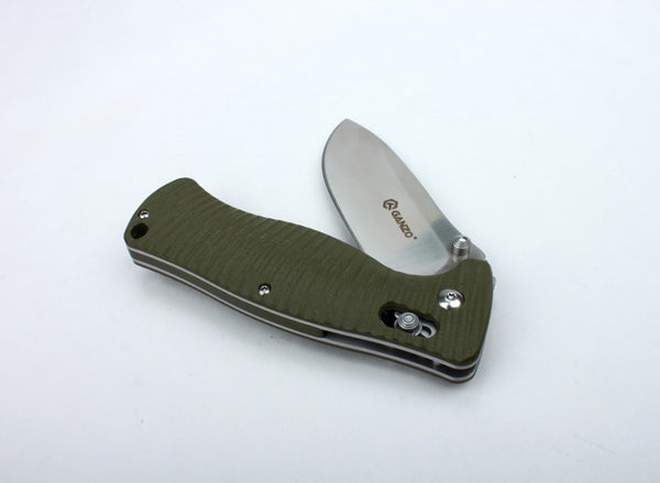 GANZO G720-GR Satin 440C Green G10 Folding Knife
