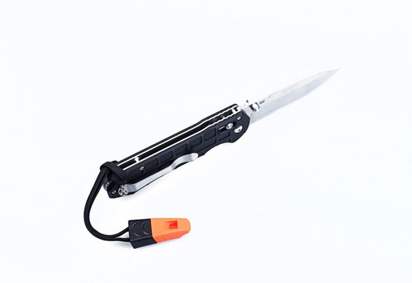 GANZO G7452P-BK Stonewash 440C G10 Scales Folding Knife