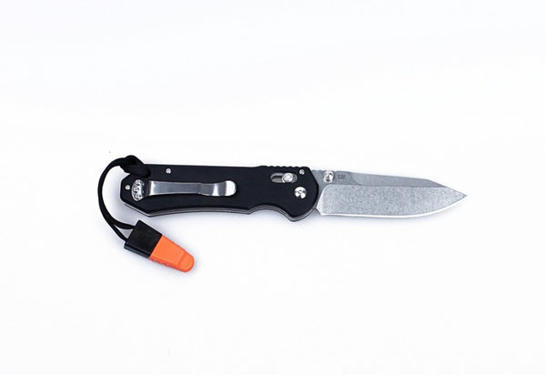 GANZO G7452-BK-WS Stonewash 440C G10 Scales Folding Knife