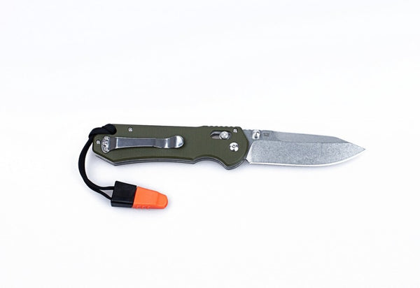 GANZO G7452-GR-WS Stonewash 440C G10 Scales Folding Knife