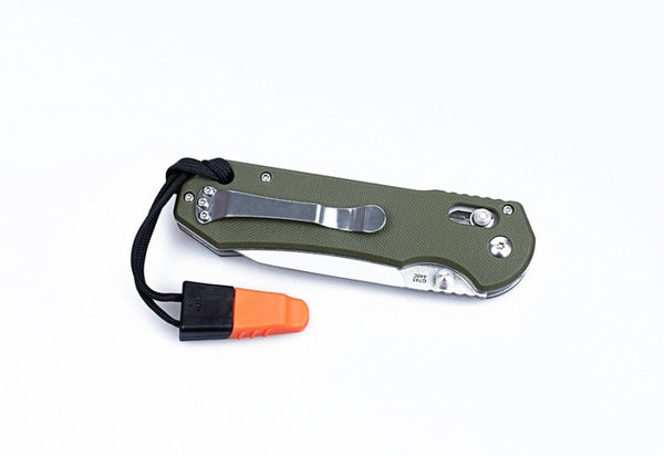 GANZO G7452-GR-WS Stonewash 440C G10 Scales Folding Knife