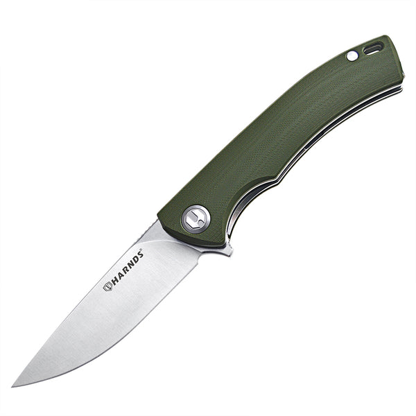 Harnds Talisman CK9168GN-S 14C28N Steel G10 Liner Lock Ball Bearing Pivot Folding Knife