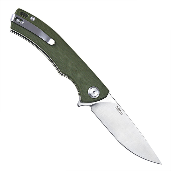 Harnds Talisman CK9168GN-S 14C28N Steel G10 Liner Lock Ball Bearing Pivot Folding Knife