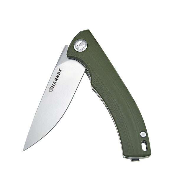 Harnds Talisman CK9168GN-S 14C28N Steel G10 Liner Lock Ball Bearing Pivot Folding Knife