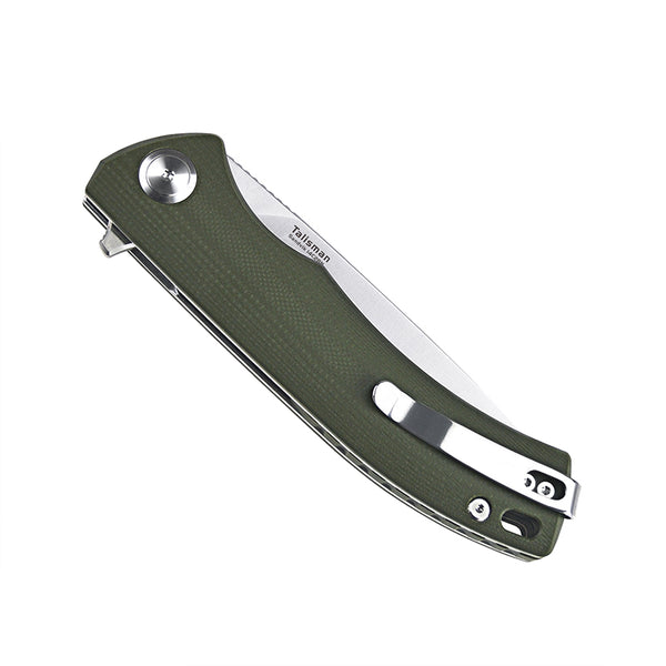 Harnds Talisman CK9168GN-S 14C28N Steel G10 Liner Lock Ball Bearing Pivot Folding Knife