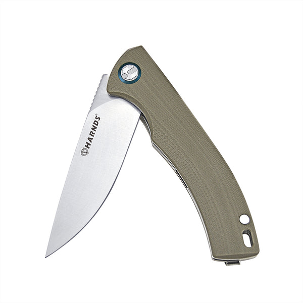 Harnds Talisman CK9168WS-S 14C28N Steel G10 Liner Lock Ball Bearing Pivot Folding Knife