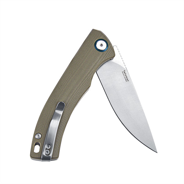 Harnds Talisman CK9168WS-S 14C28N Steel G10 Liner Lock Ball Bearing Pivot Folding Knife