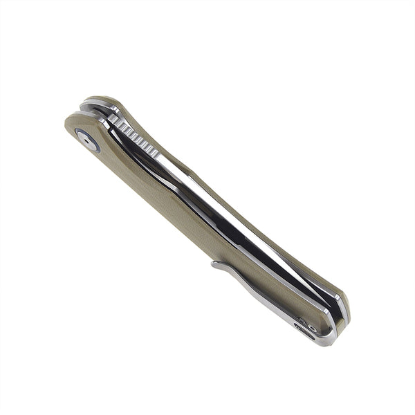 Harnds Talisman CK9168WS-S 14C28N Steel G10 Liner Lock Ball Bearing Pivot Folding Knife