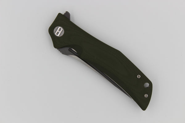 Bestech Scimitar 05B-2 D2 Blade Green G10 Handle Bearing Pivot