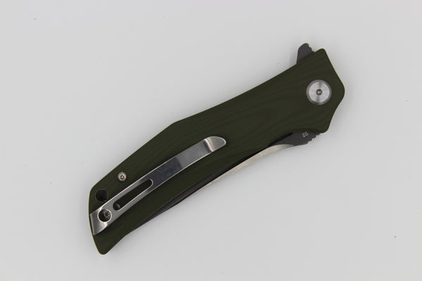 Bestech Scimitar 05B-2 D2 Blade Green G10 Handle Bearing Pivot