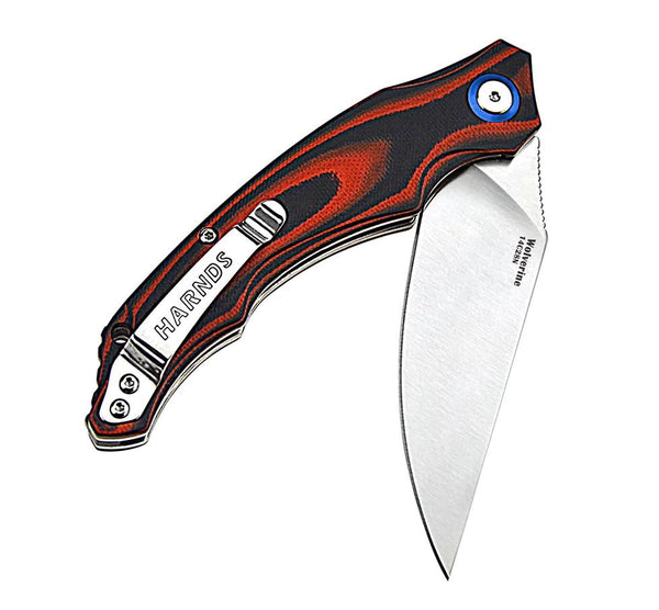 Harnds Wolverine CK9172BR-S 14C28N G10 Liner Lock Ball Bearing Pivot Folding Knife