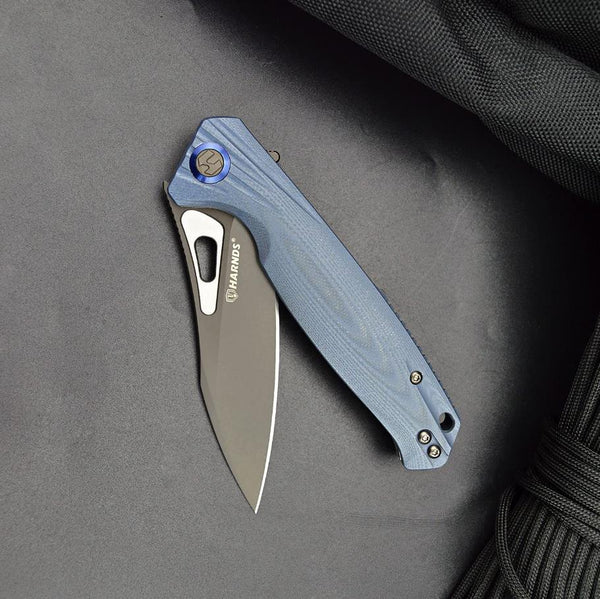 Harnds Falcone CK9180GY-GT K110 G10 Ball Bearing Pivot Folding Knife