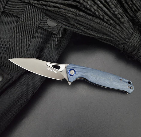 Harnds Falcone CK9180GY-GT K110 G10 Ball Bearing Pivot Folding Knife